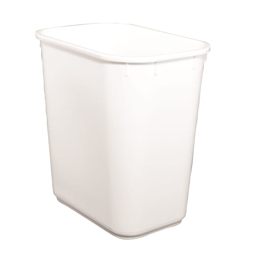 Essential Wastebasket, 13 Quart Rectangular, White